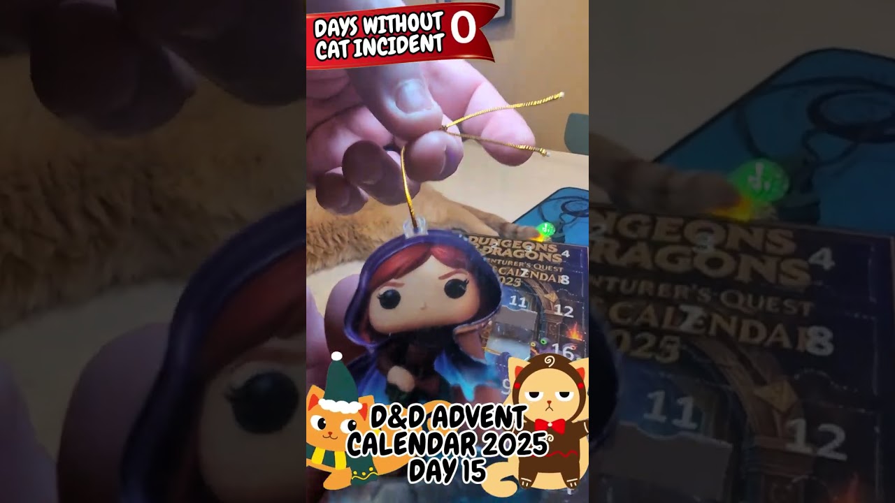 Cat Chaos Strikes the D&D Advent Calendar Day 15 unboxing!